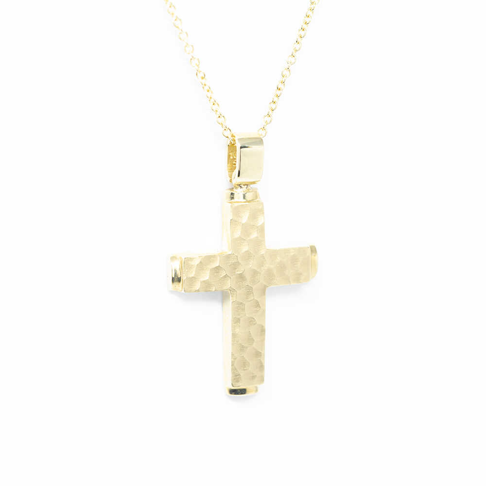 Σταυρός χρυσός με πολύτιμες πέτρες Κ14