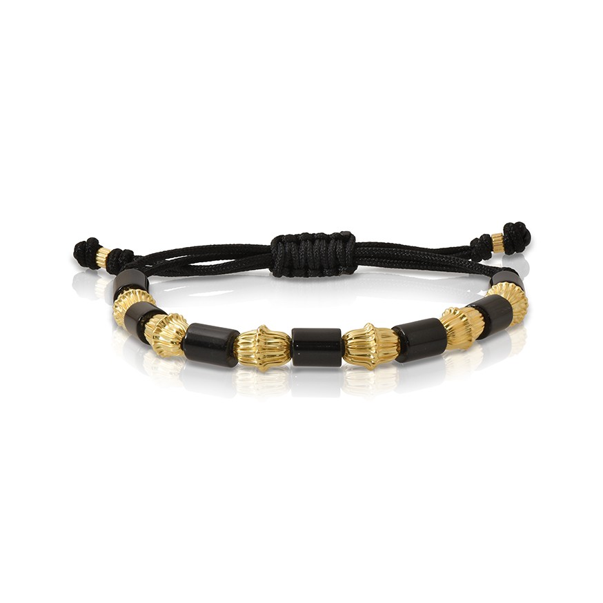 LALAOUNIS MINOAN BRACELET IN 18K GOLD AND OBSIDIAN