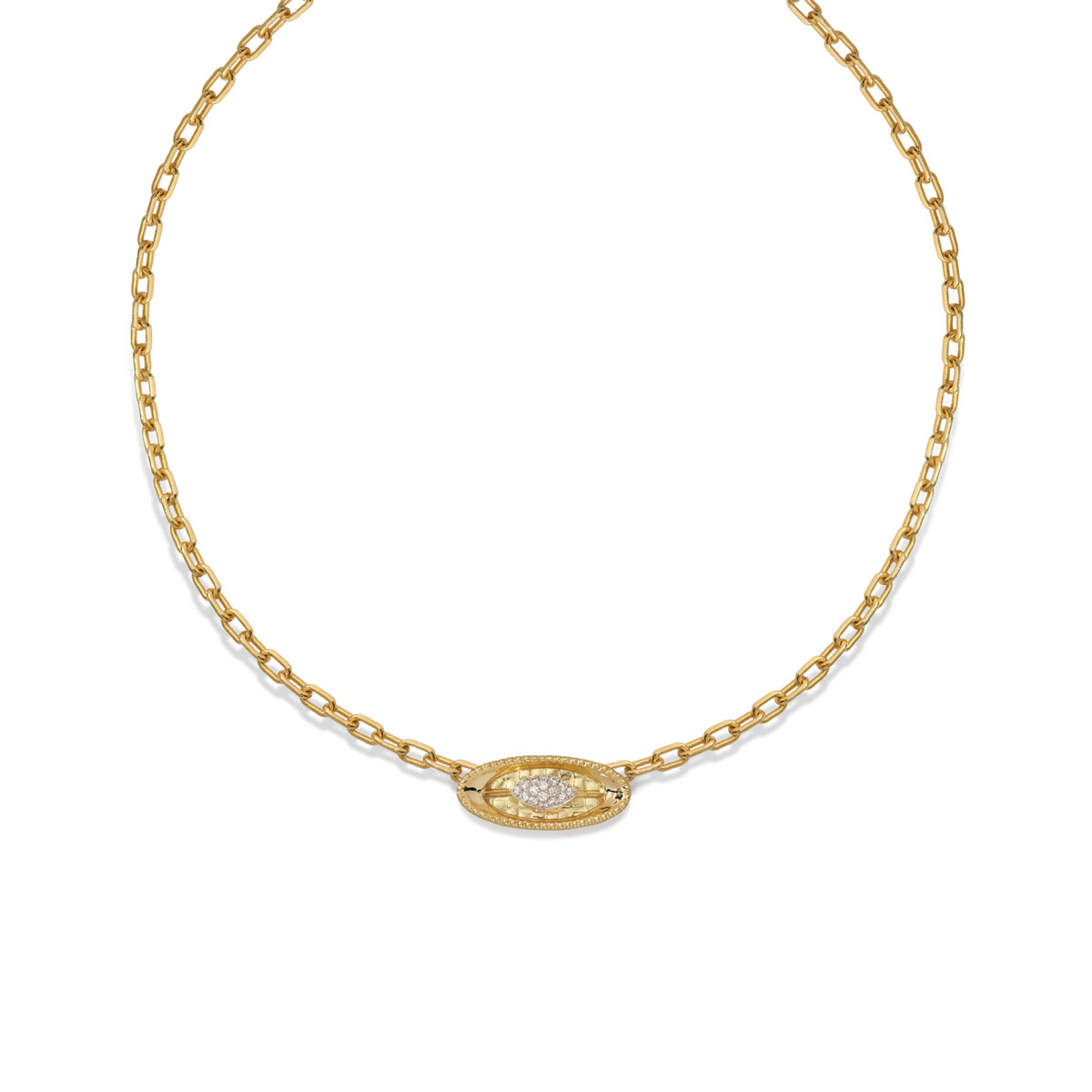 LALAOUNIS BYZANTINE MOSAIC NECKLACE IN 18K GOLD AND DIAMONDS