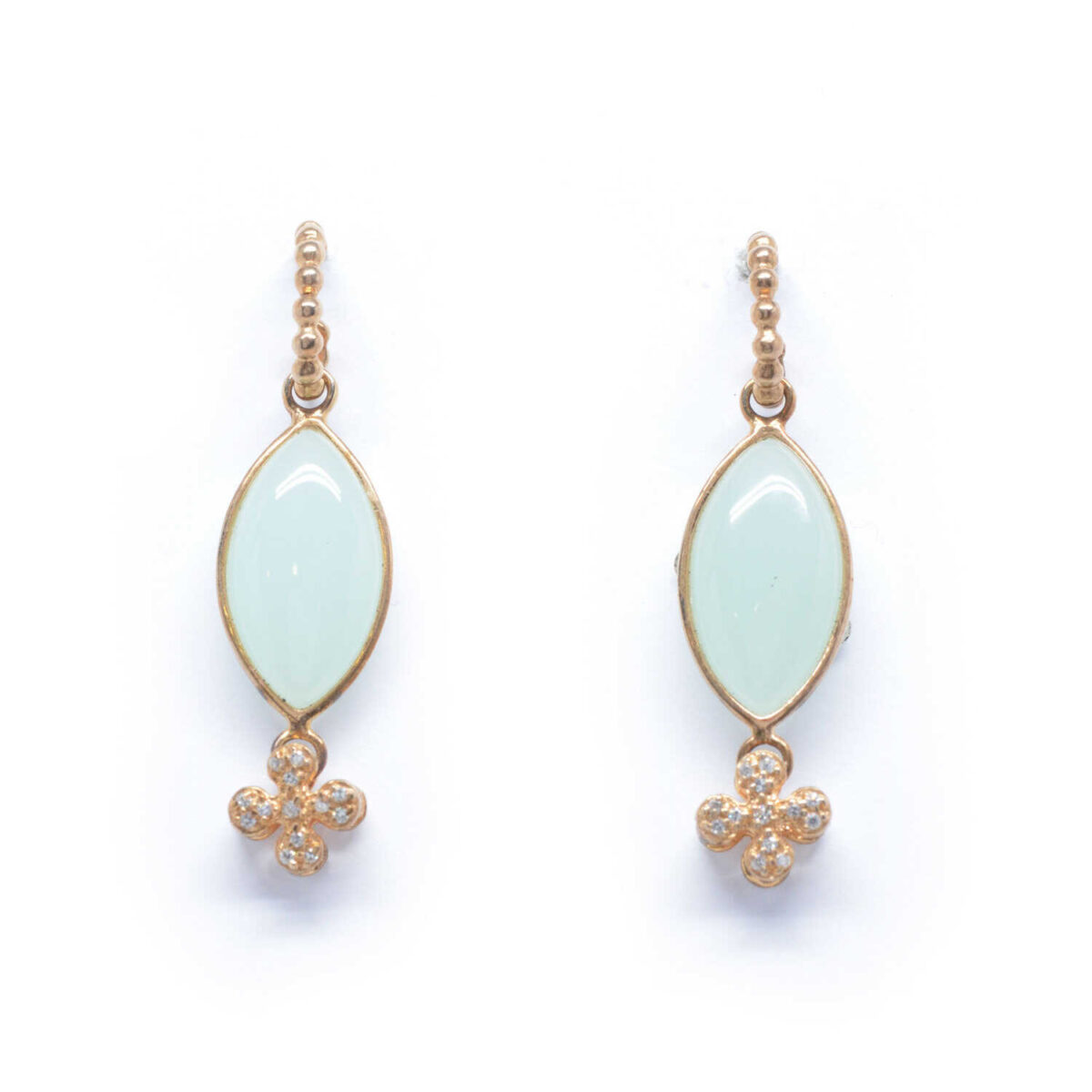 Σκουλαρίκια ασημένια με ορυκτές πέτρες