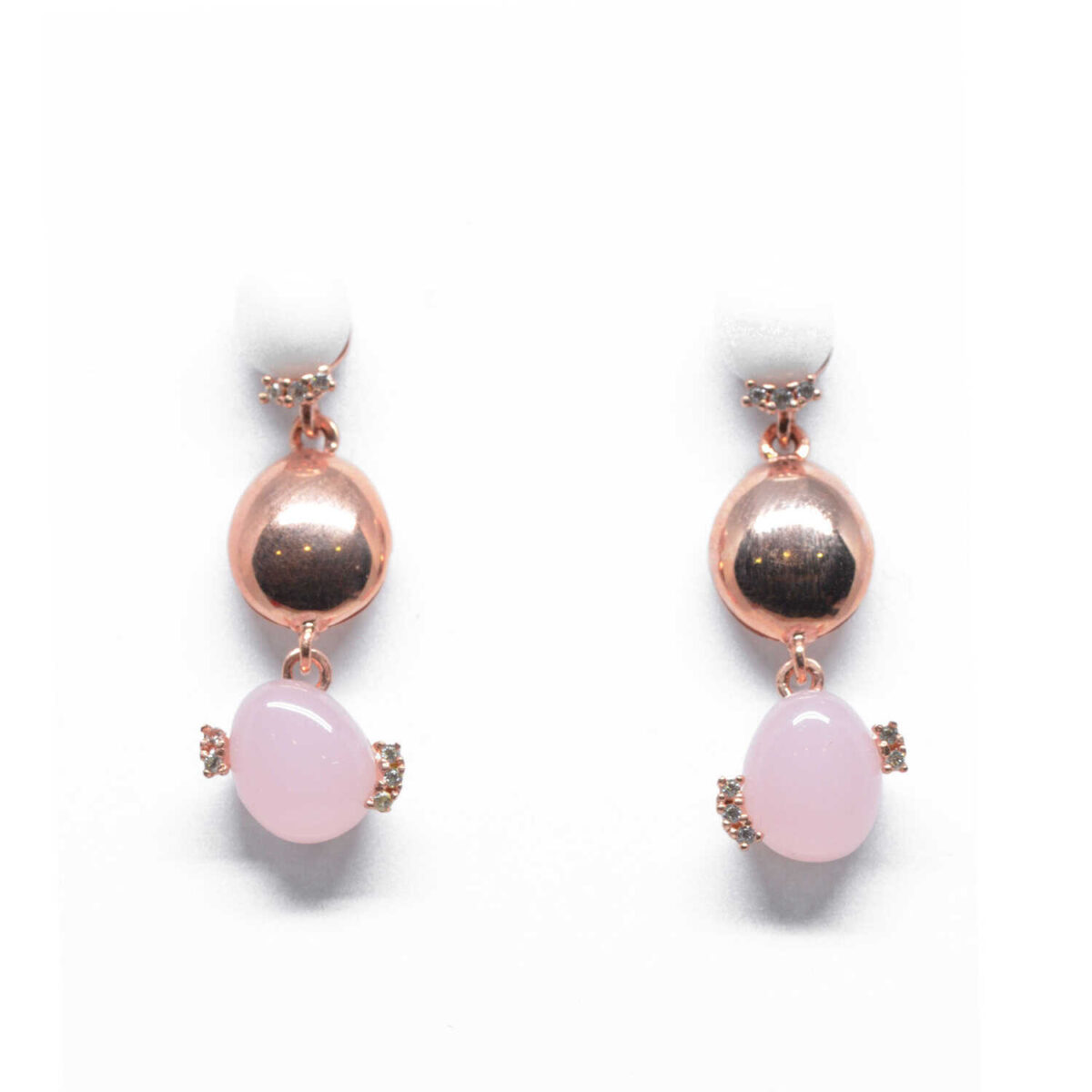 Σκουλαρίκια ασημένια με ορυκτές πέτρες