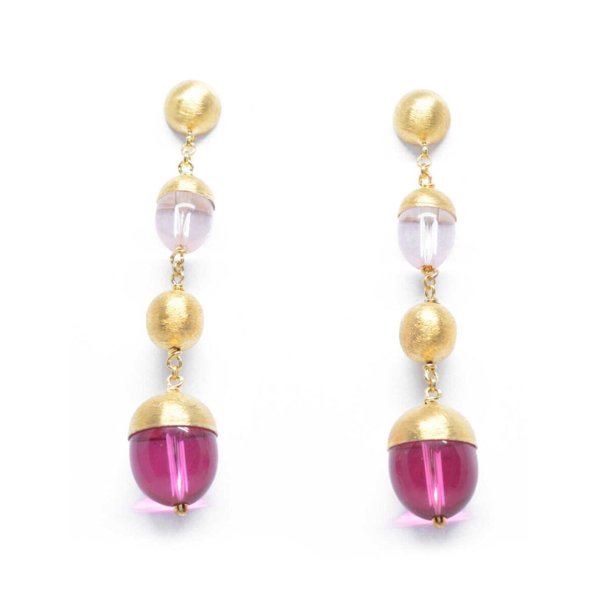 Σκουλαρίκια ασημένια με ορυκτές πέτρες