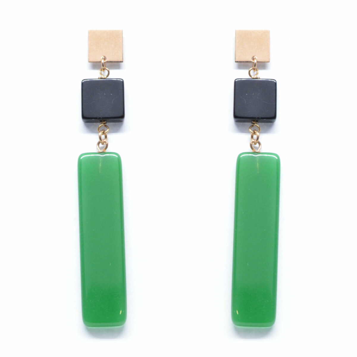 Σκουλαρίκια ασημένια με ορυκτές πέτρες