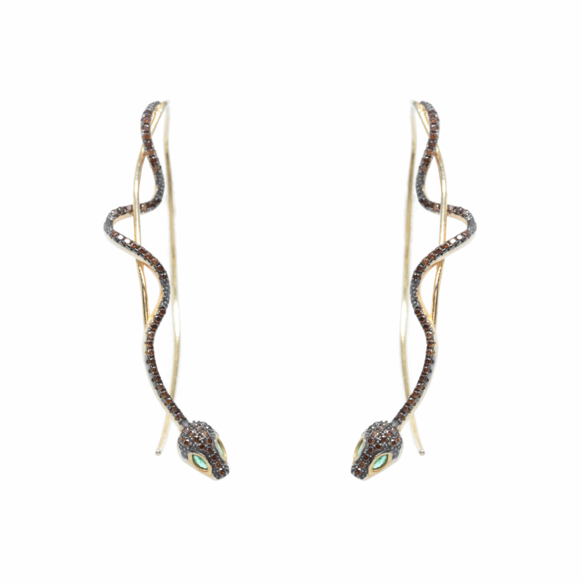 Σκουλαρίκια ασημένια με ορυκτές πέτρες