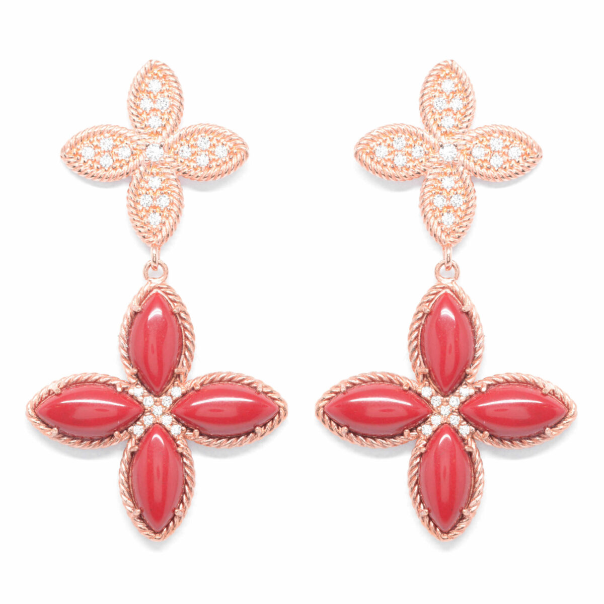 Σκουλαρίκια ασημένια με ορυκτές πέτρες