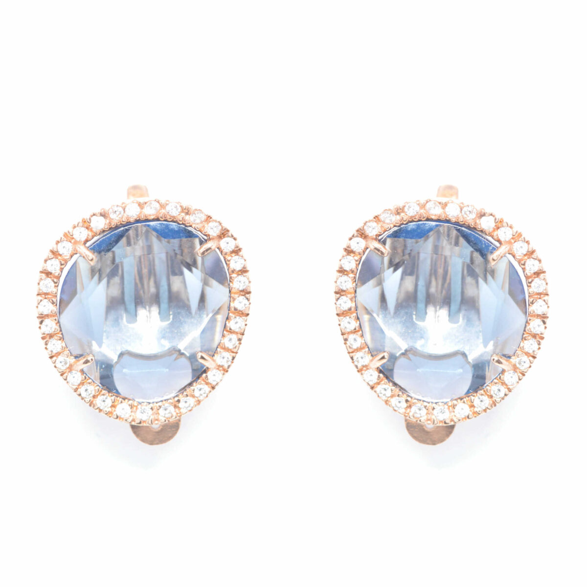 Σκουλαρίκια ασημένια με ορυκτές πέτρες