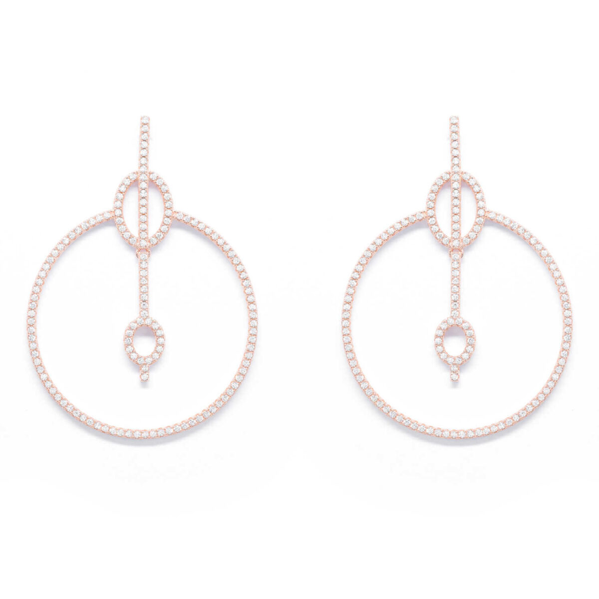 Σκουλαρίκια ασημένια με ορυκτές πέτρες