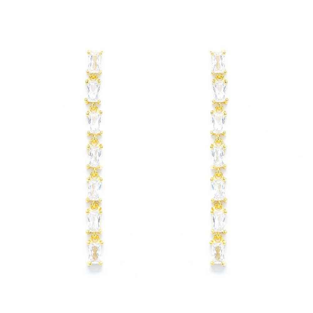 Σκουλαρίκια χρυσά elegant ριβιέρες