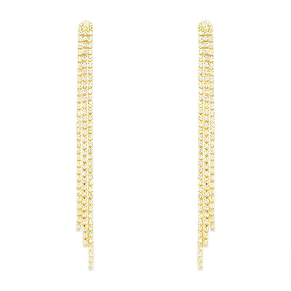 Σκουλαρίκια χρυσά εντυπωσιακές ριβιέρες