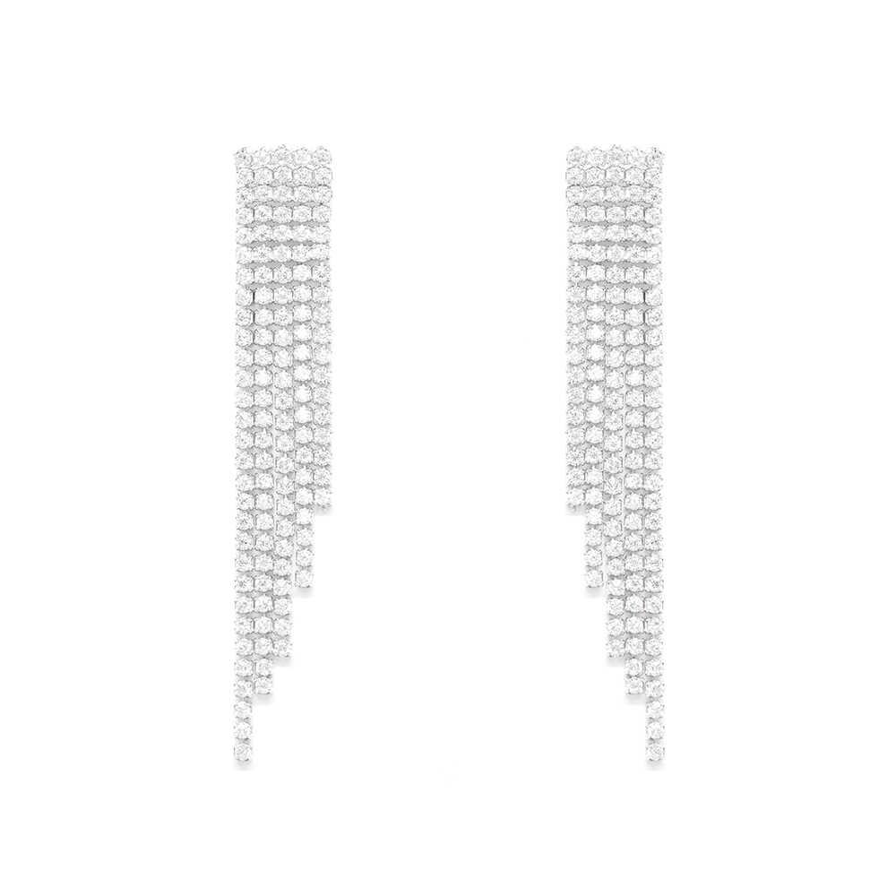 Σκουλαρίκια ασημένια ετυπωσιακές ριβιέρες