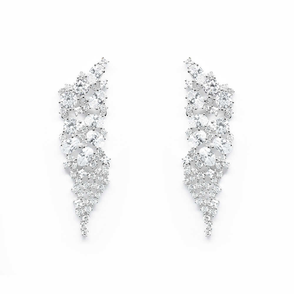 Σκουλαρίκια ασημένια elegant με zirgons