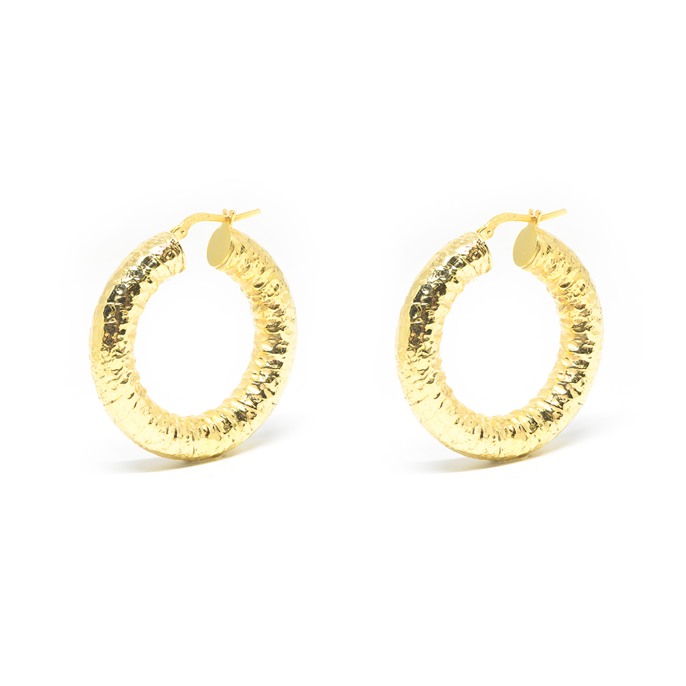 Σκουλαρίκια κρίκοι Χρυσοί σφηρύλατοι