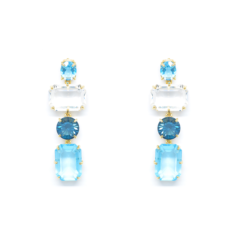 Σκουλαρίκια ασημένια εντυπωσιακά με swarofski crystals