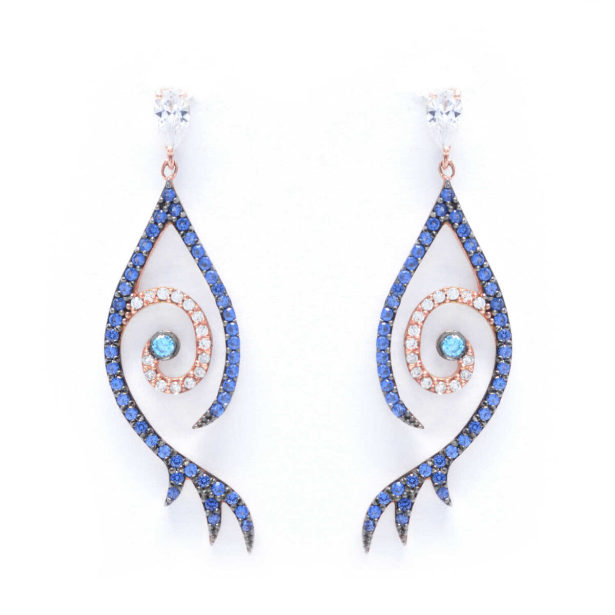 Σκουλαρίκια με πολύτιμες πέτρες K14