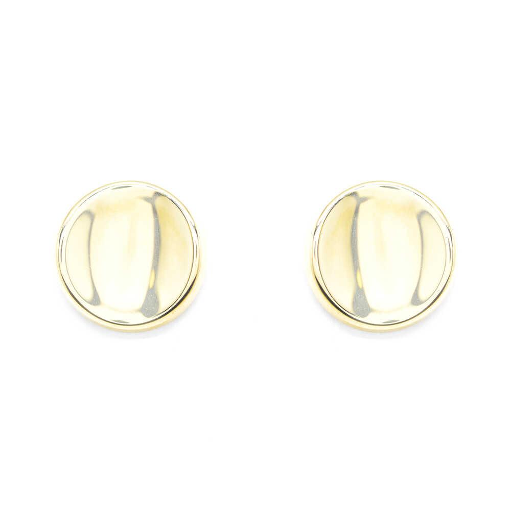 Σκουλαρίκια  μοντέρνα γυαλιστερά από κίτρινο χρυσό 14k