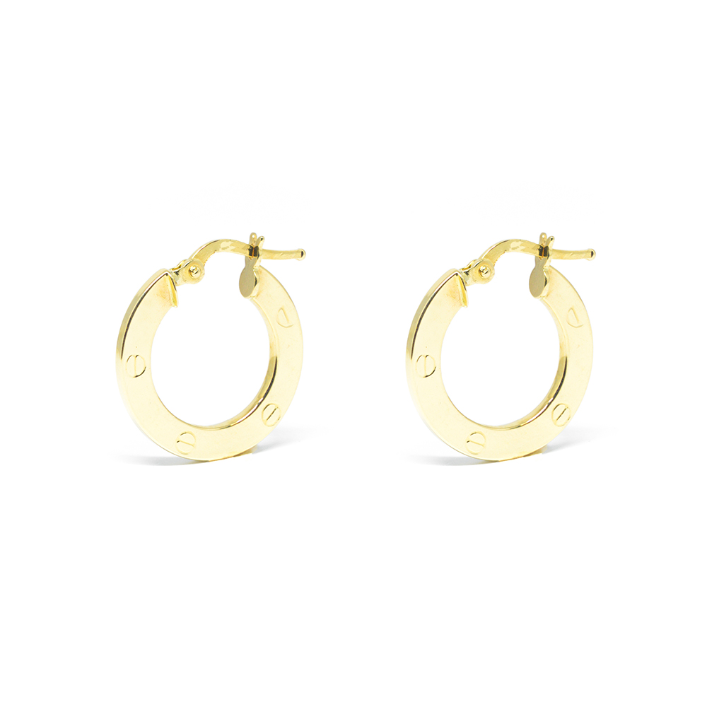 Σκουλαρίκια Κρίκοι minimal  από Χρυσό 14k
