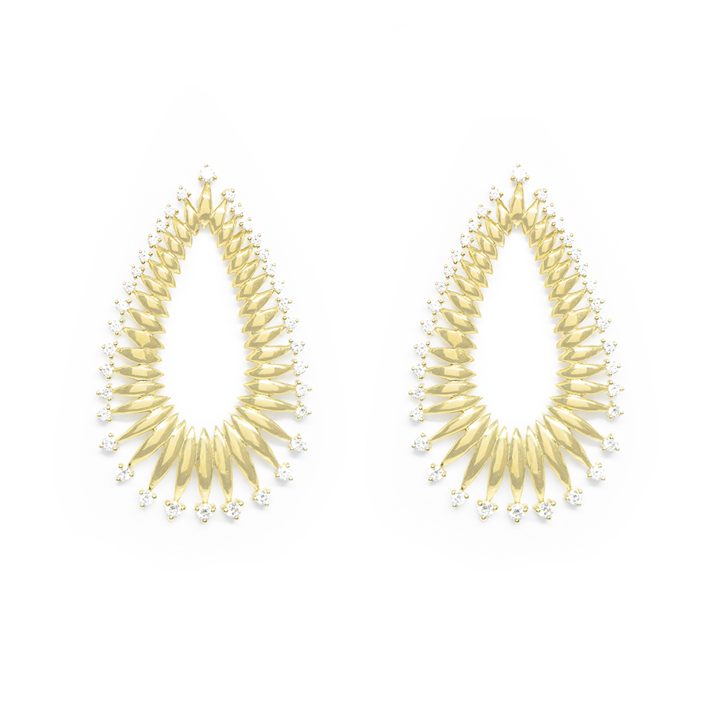 Σκουλαρίκια elegant εντυπωσιακά με διαμάντια από Χρύσο 18k