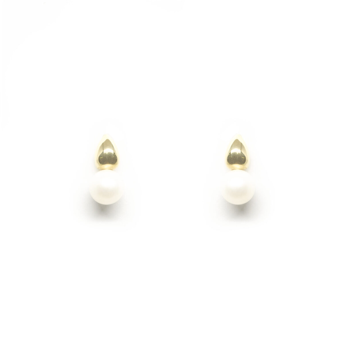 Σκουλαρίκια elegant με natural pearls από κίτρινο χρυσό 14k