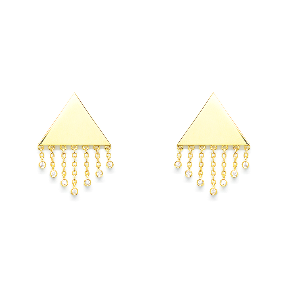 Σκουλαρίκια "fringes" εντυπωσιακά  με διαμάντια