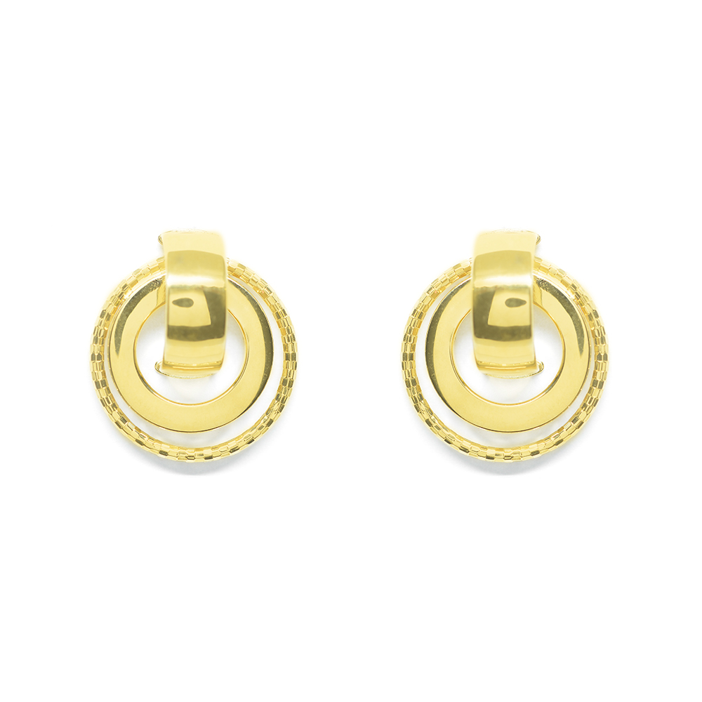 Σκουλαρίκια bold  από κίτρινο χρυσό Κ18