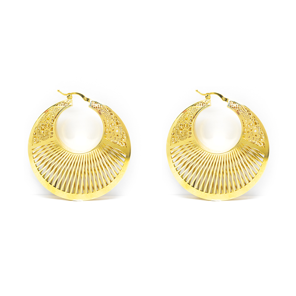 Σκουλαρίκια κρίκοι bold  από κίτρινο χρυσό Κ14