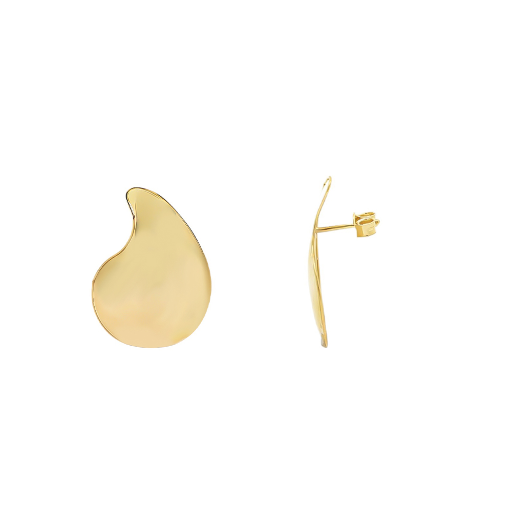 Σκουλαρίκια κρίκοι bold  από κίτρινο χρυσό Κ14