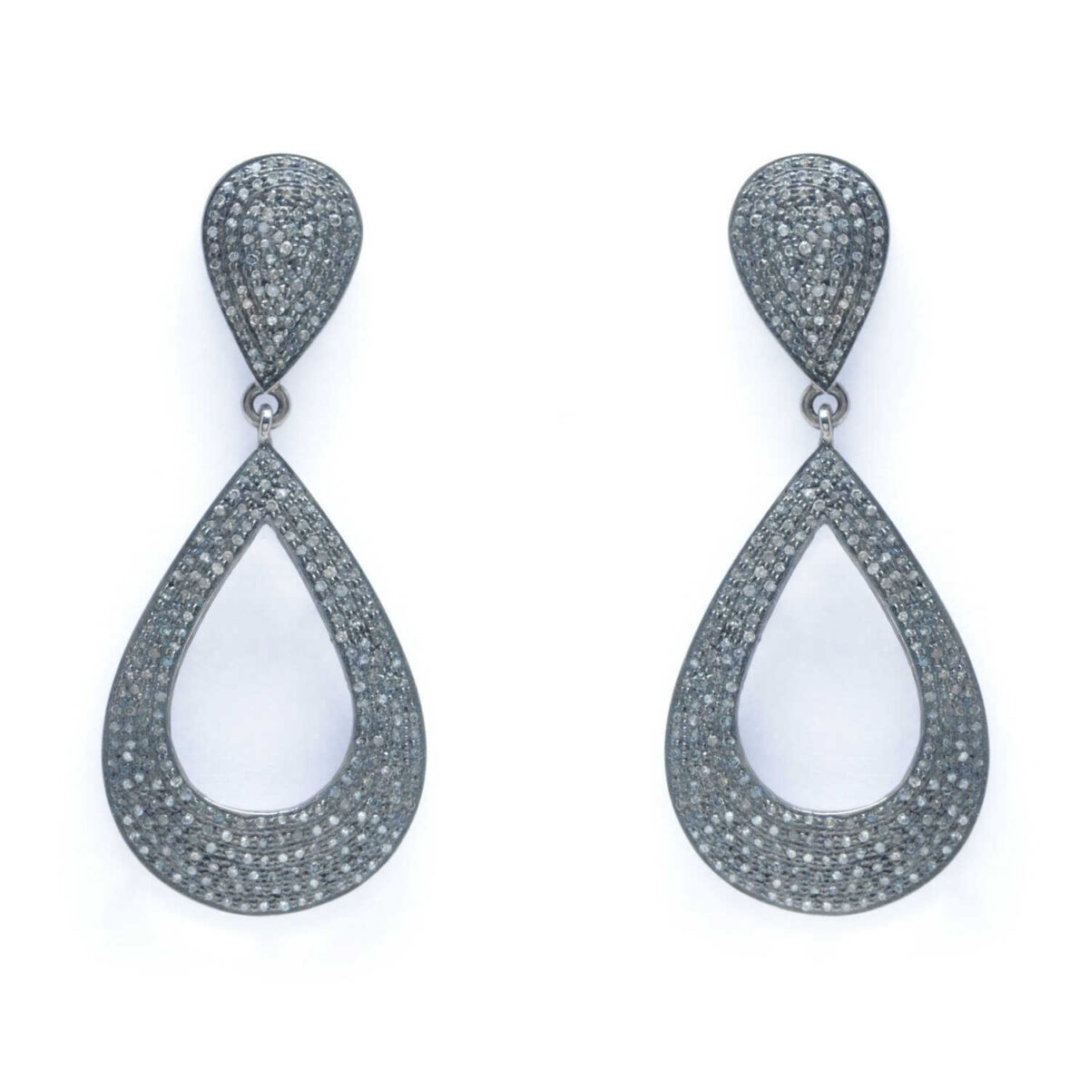 Σκουλαρίκια ασημένια με ορυκτές πέτρες