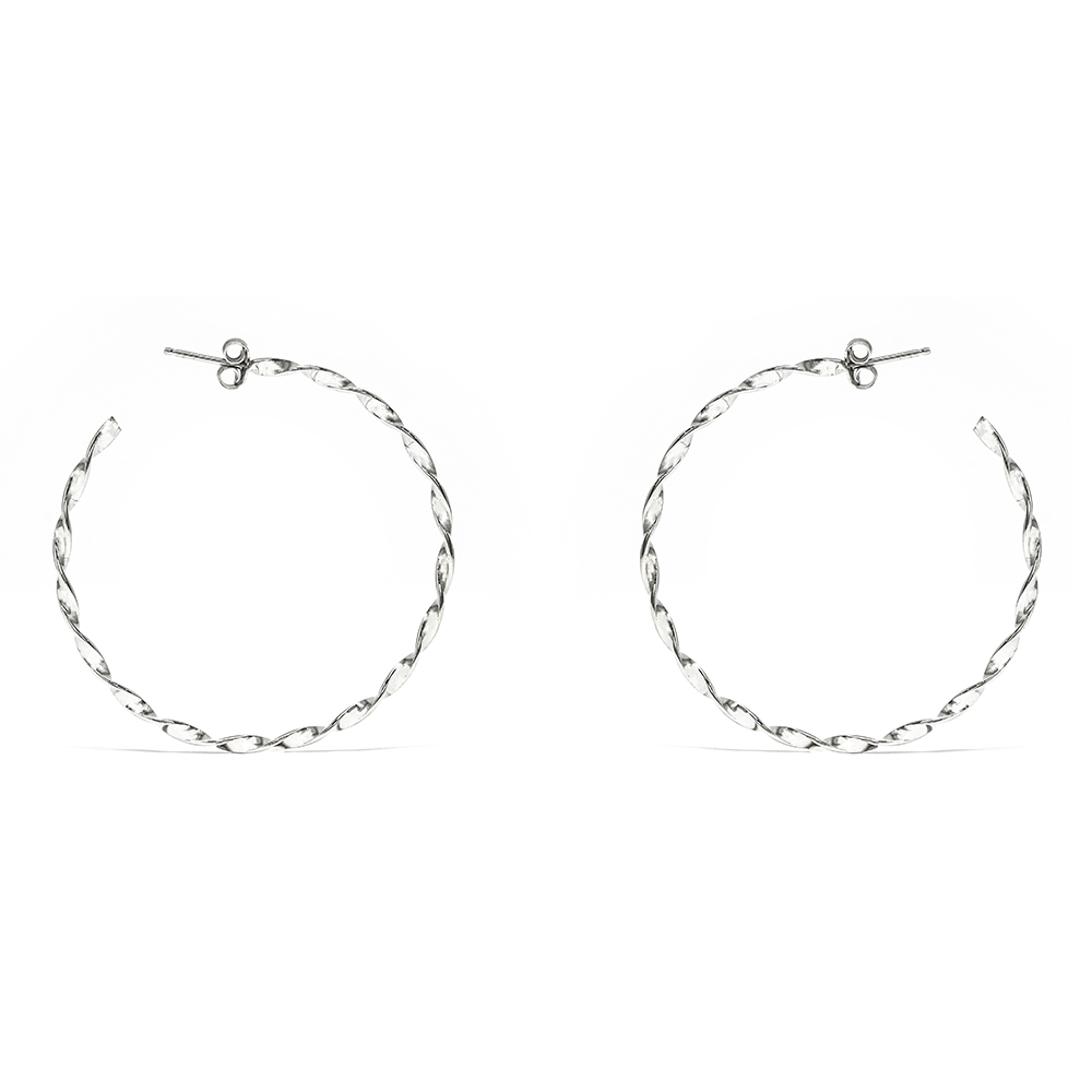 Κρίκοι Πλεκτοι Ασημένιοι