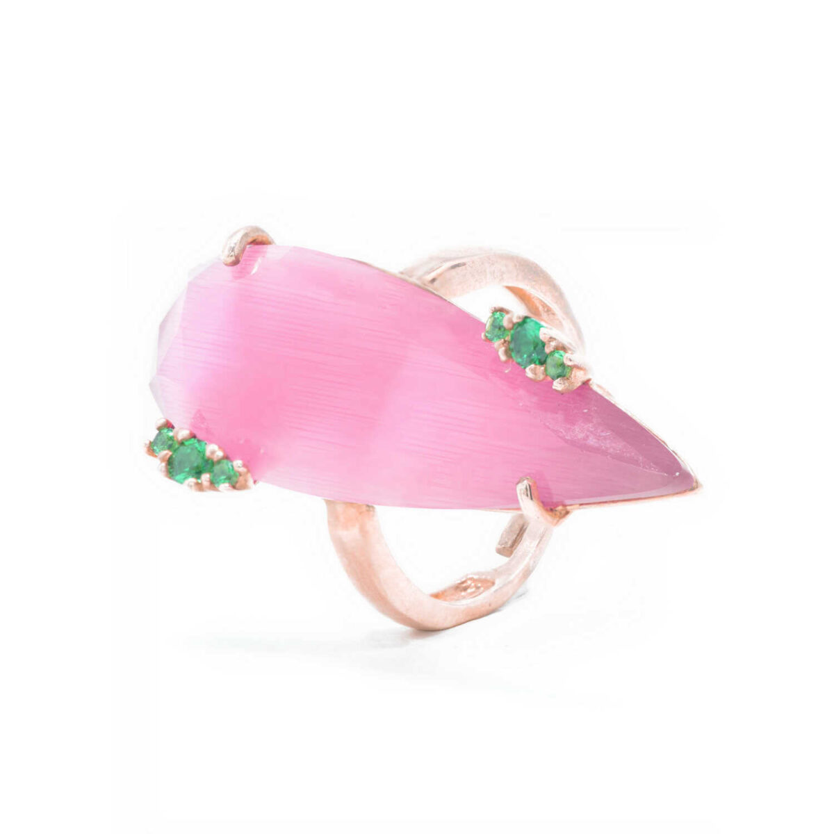 Δαχτυλίδι ασημένιο με ορυκτές πέτρες