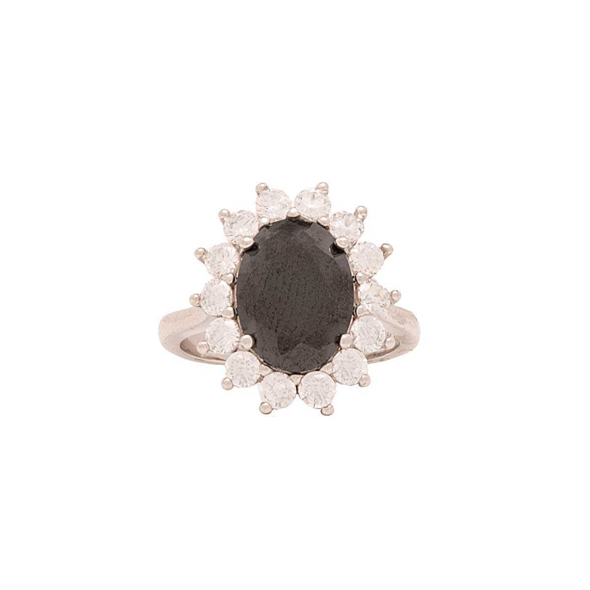 Δαχτυλίδι Ασημένιο με ορυκτές πέτρες και  κρύσταλλο swarofski