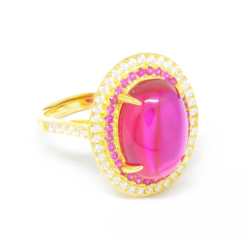 Δαχτυλίδι Χρυσό εντυπωσιακό με oval πέτρα