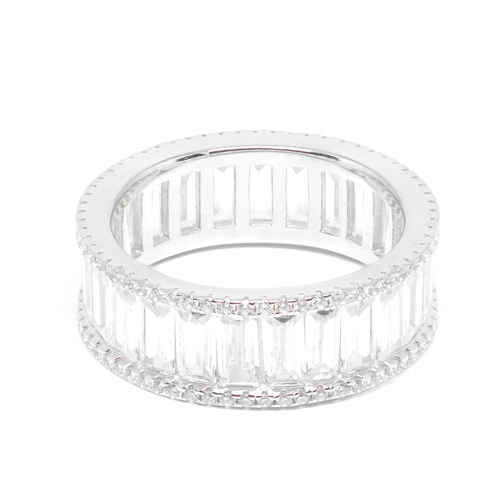 Δαχτυλίδι Ασημένιο κομψό σειρέ