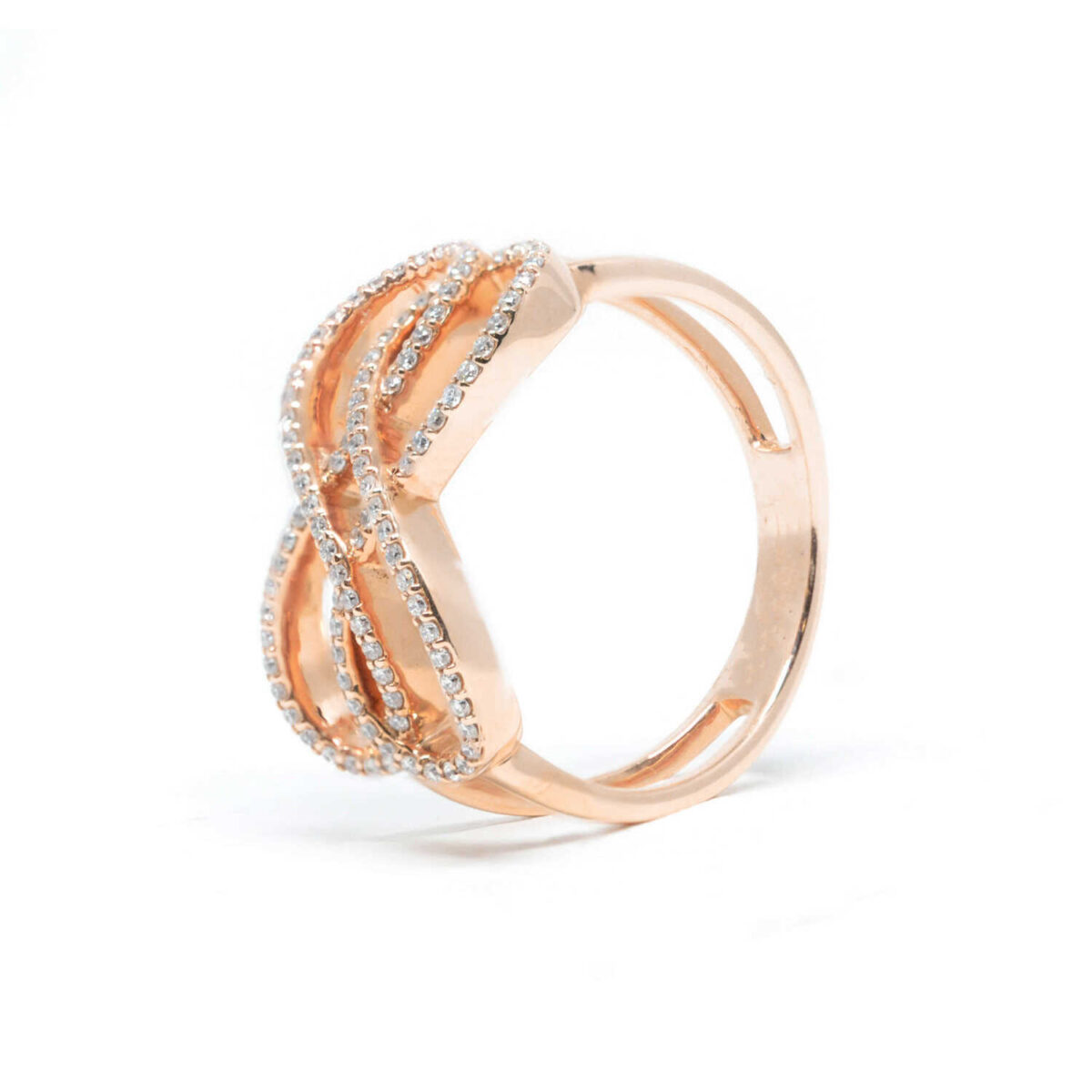 Δαχτυλίδι χρυσό με διαμάντια  Κ18