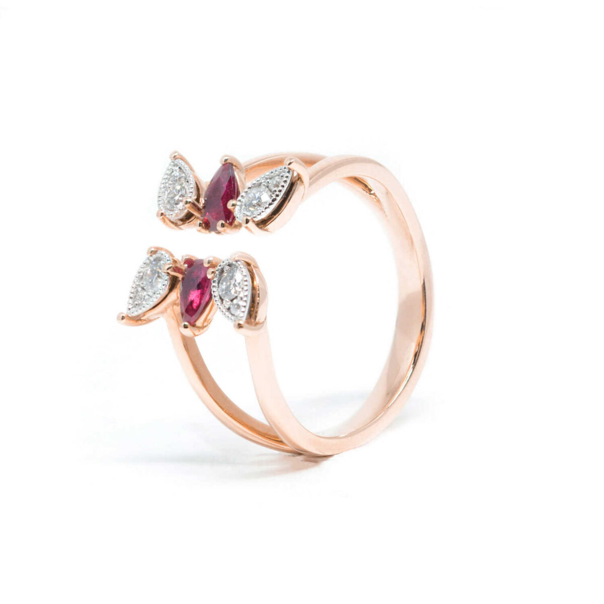 Δαχτυλίδι χρυσό με διαμάντια  Κ18