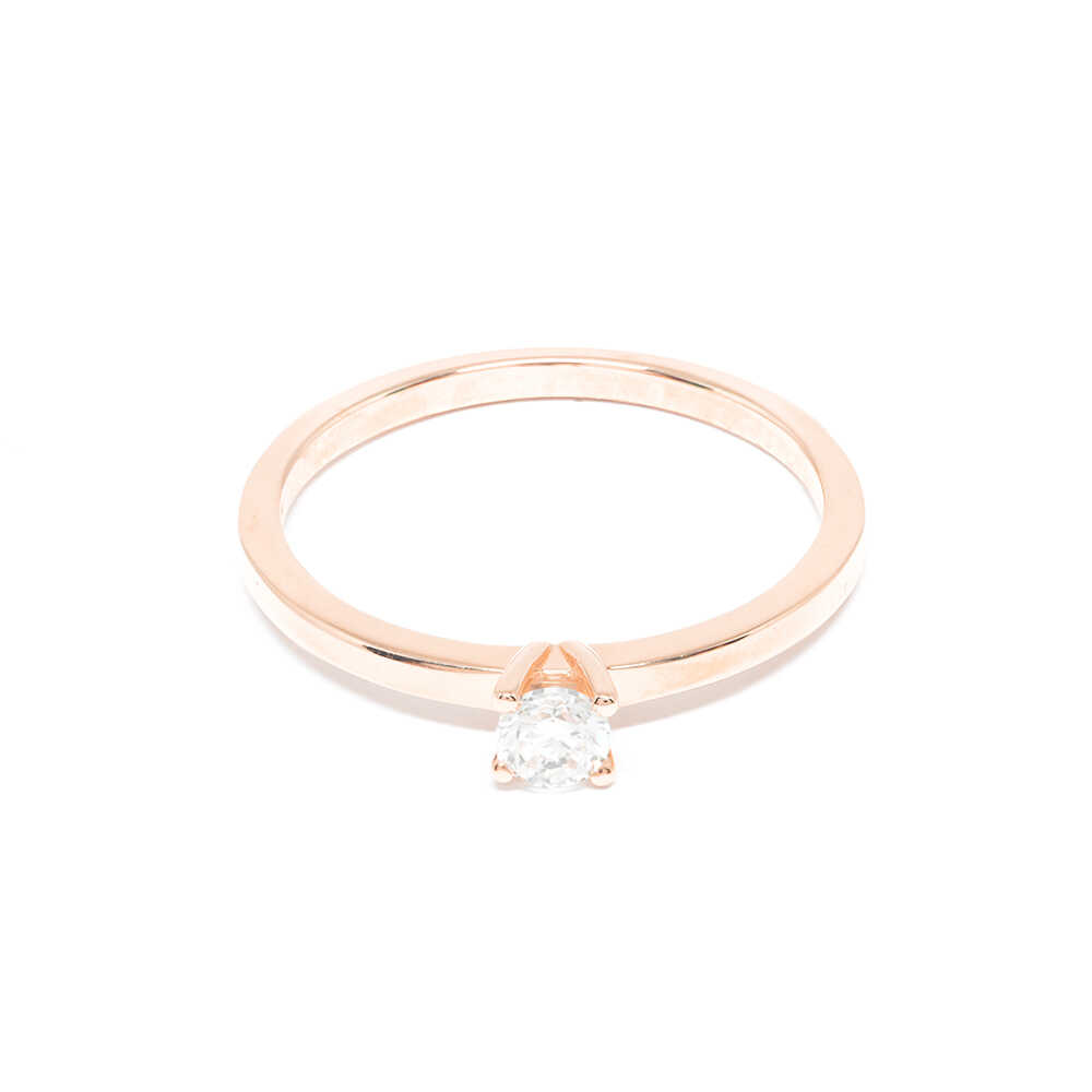 Δαχτυλίδι διαμαντένιο μονόπετρο από ροζ χρυσό 18k
