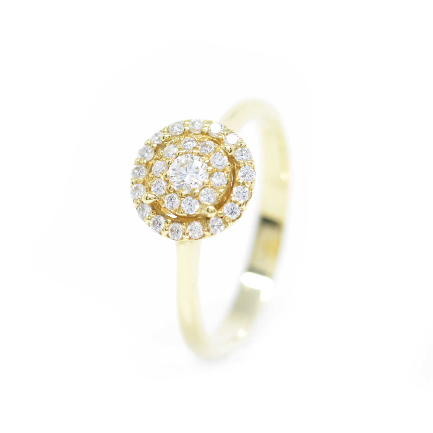 Δαχτυλίδι χρυσό με διαμάντια Κ18