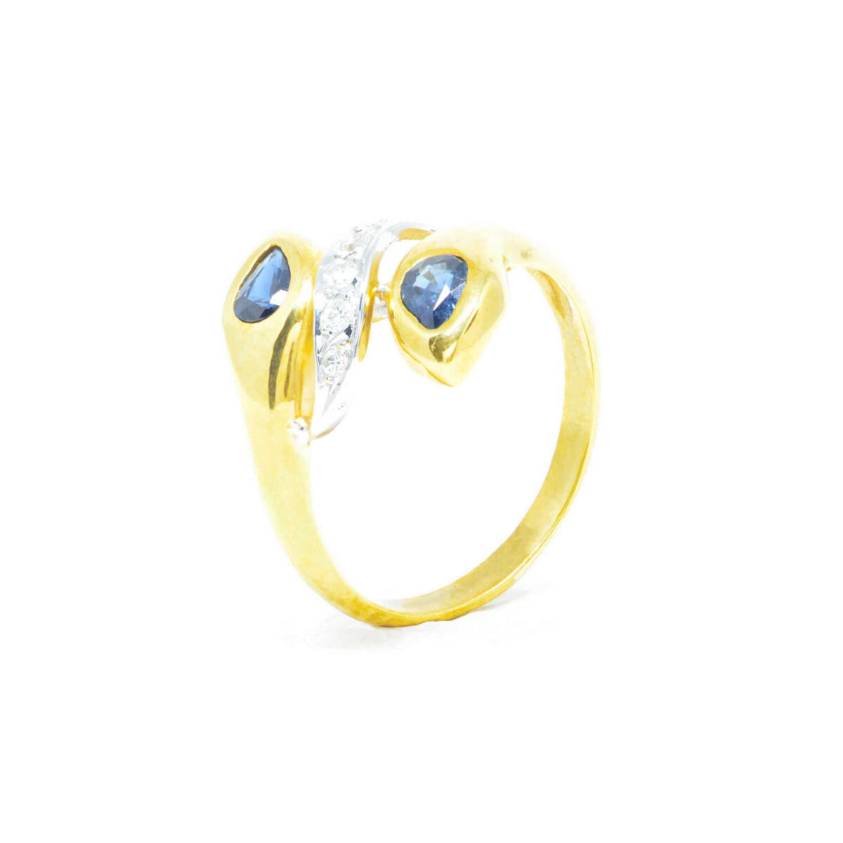 Δαχτυλίδι χρυσό με διαμάντια  Κ18