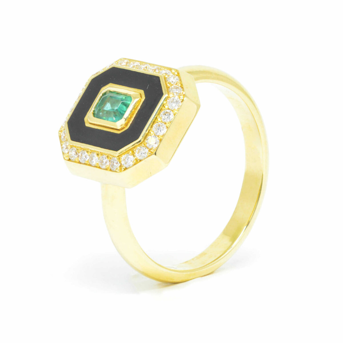 Δαχτυλίδι χρυσό με διαμάντια  Κ18