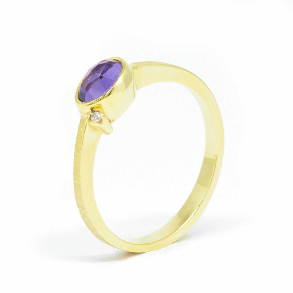 Δαχτυλίδι χρυσό με πολύτιμες πέτρες Κ14