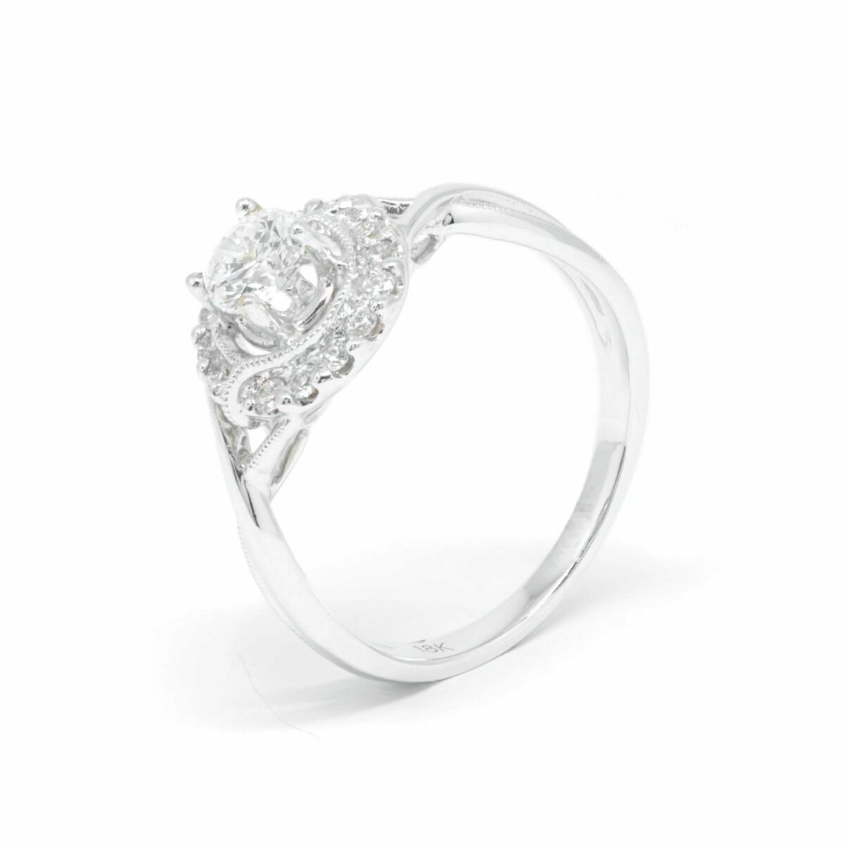 Δαχτυλίδι χρυσό με διαμάντια  Κ18