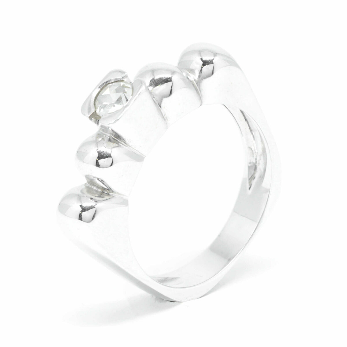 Δαχτυλίδι χρυσό με διαμάντια  Κ18