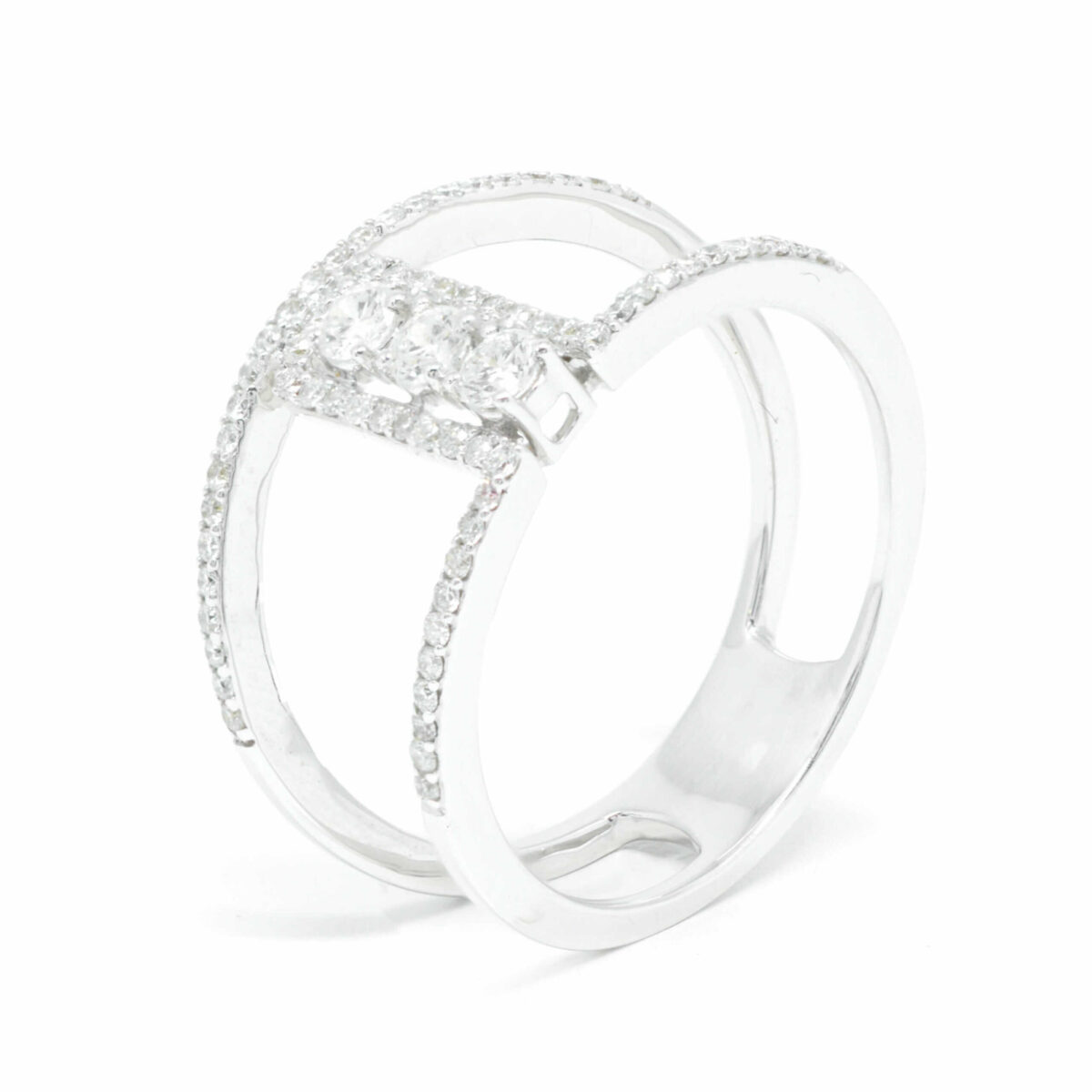 Δαχτυλίδι χρυσό με διαμάντια  Κ18