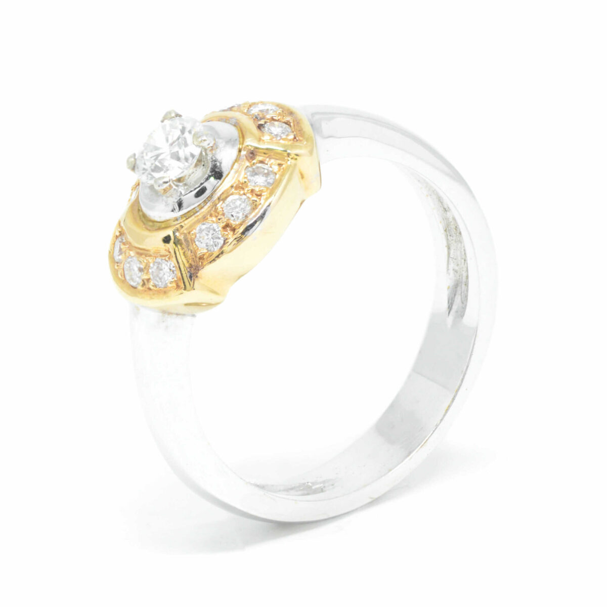 Δαχτυλίδι χρυσό με διαμάντια  Κ18