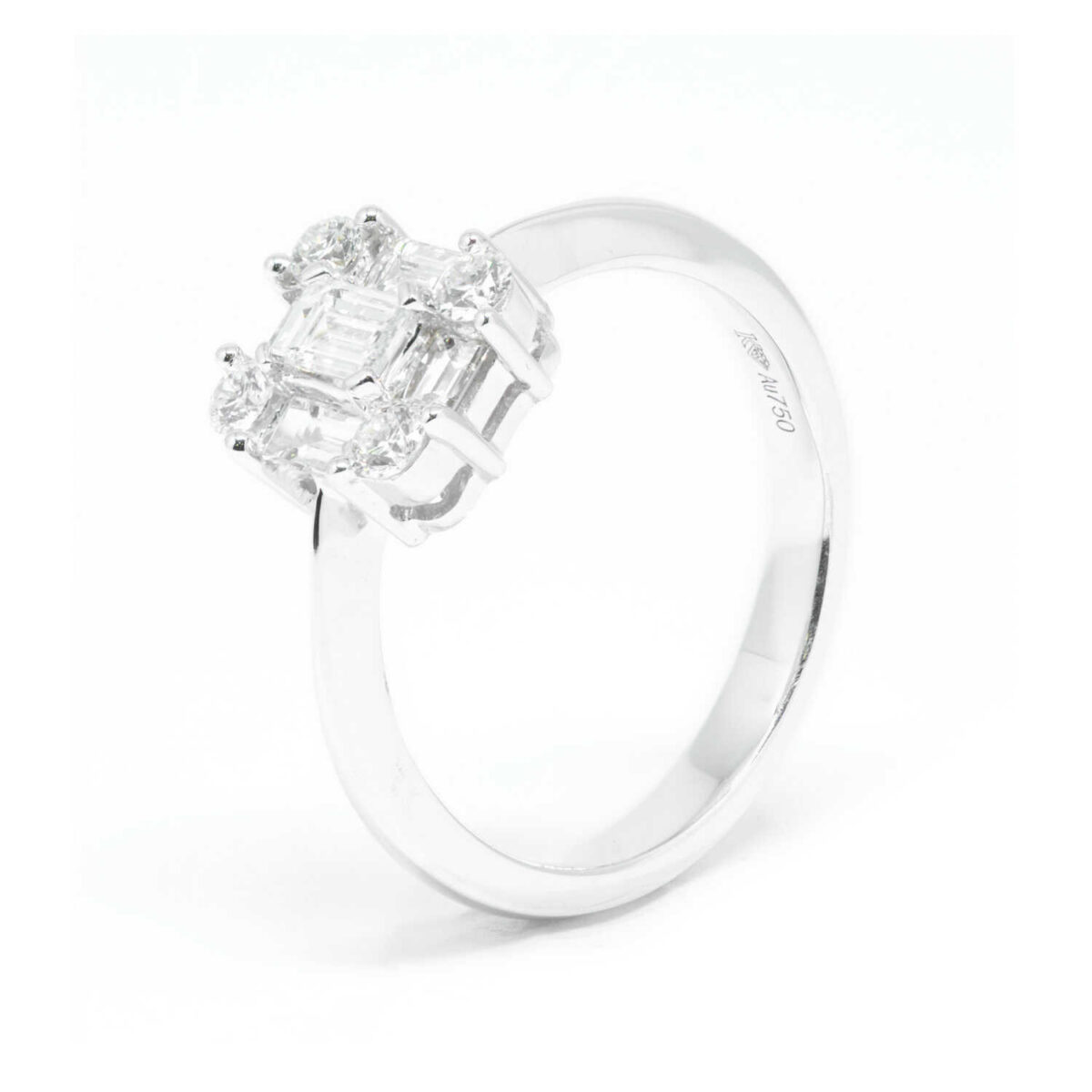 Δαχτυλίδι χρυσό με διαμάντια  Κ18