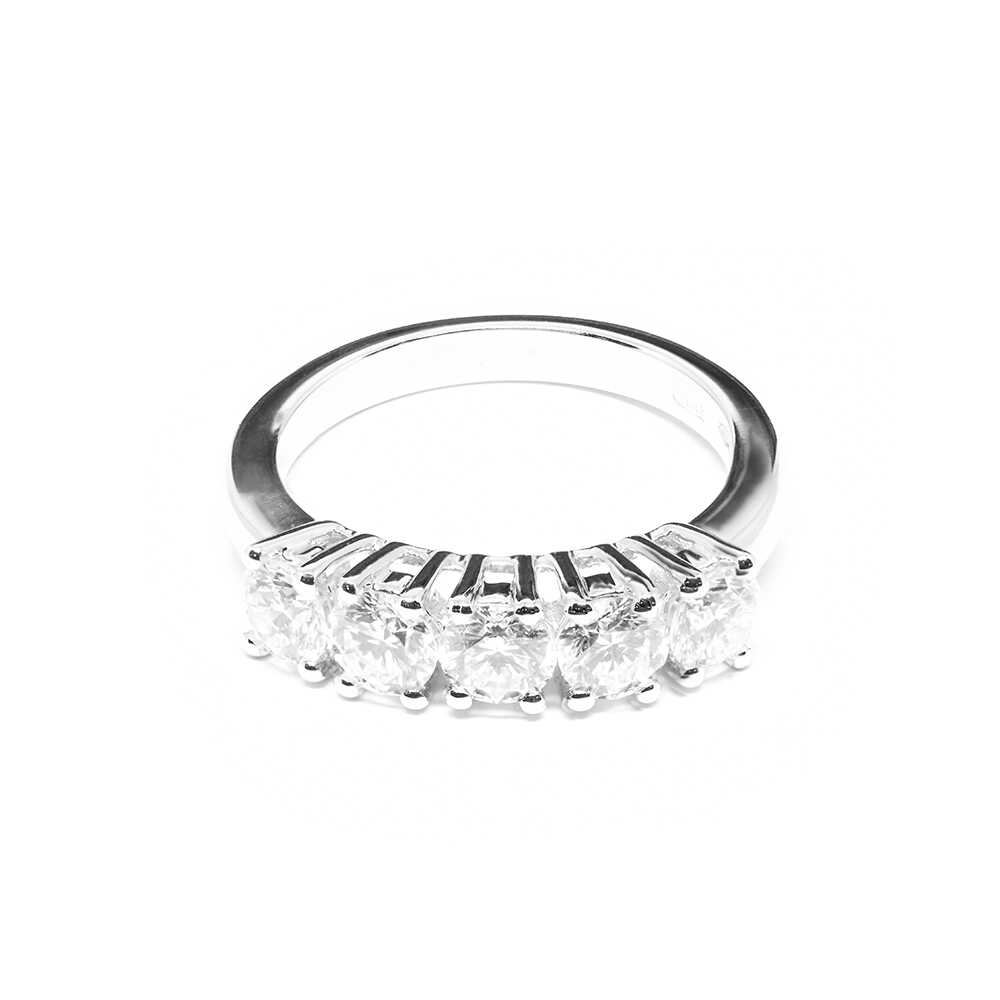 Δαχτυλίδι διαμαντένιο σειρέ από λευκόχρυσο 18k