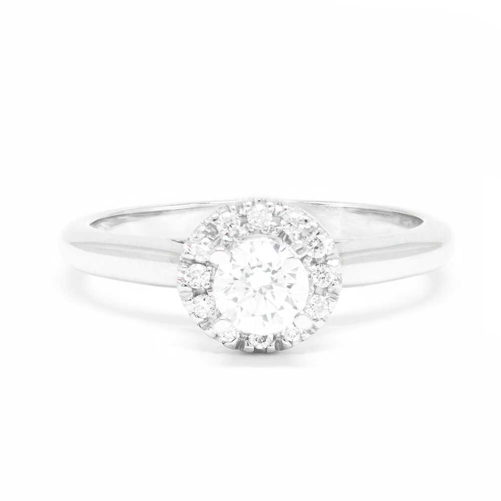 Δαχτυλίδι μονόπετρο εντυπωσιακό με διαμάντι από λευκόχρυσο 18k