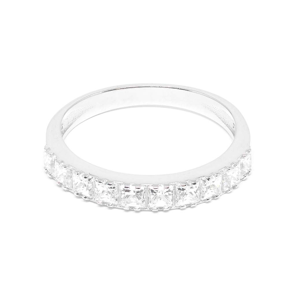 Δαχτυλίδι σειρέ διαχρονικό από λευκόχρυσο 14k