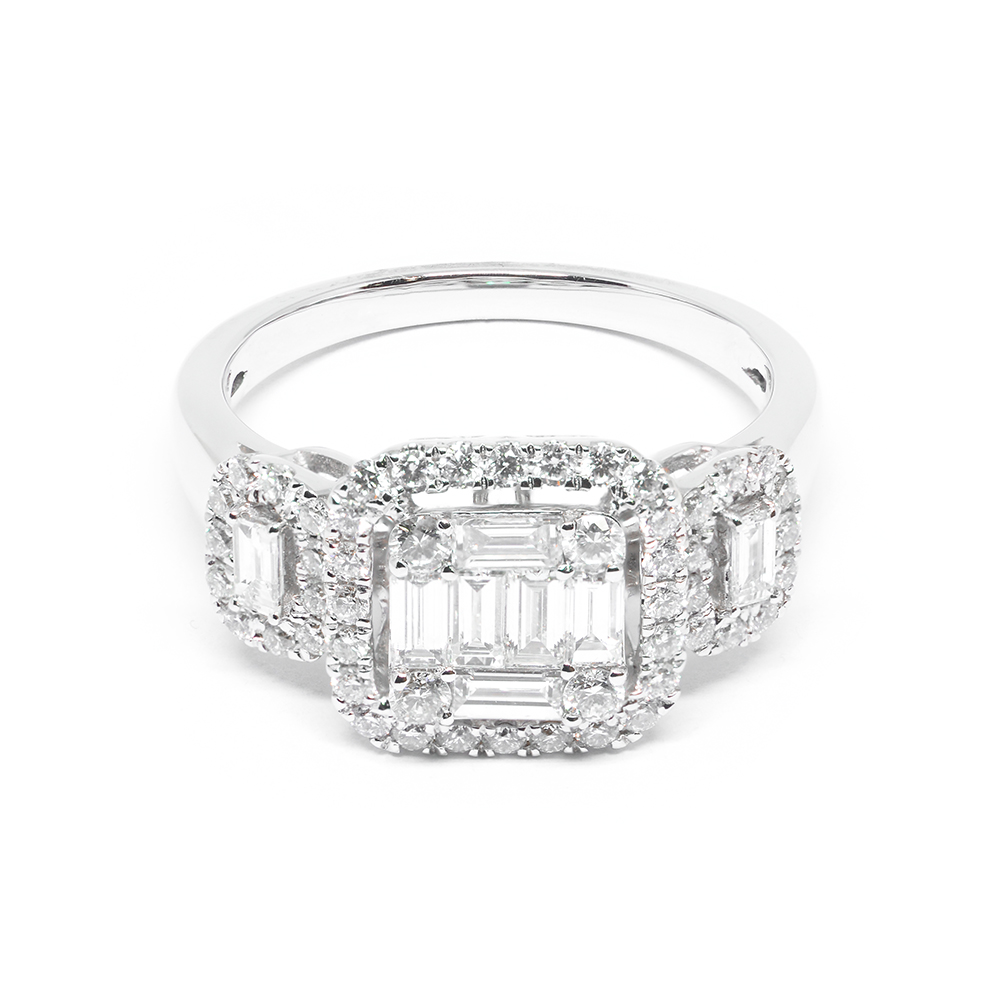 Δαχτυλίδι elegant εντυπωσιακό διαμαντένιο από Λευκόχρυσο 18k