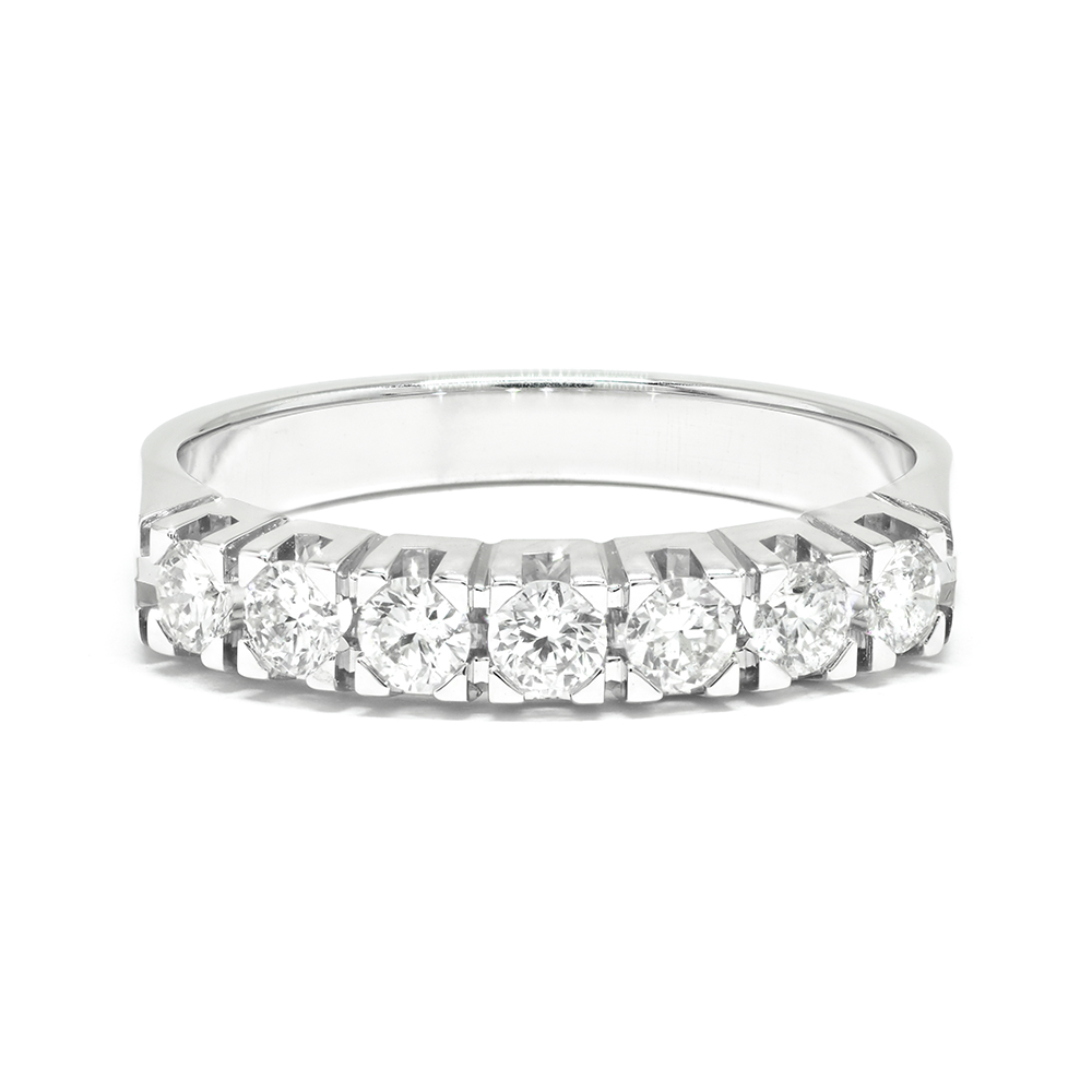 Δαχτυλίδι διαμαντένιο σειρέ από λευκόχρυσο 18k