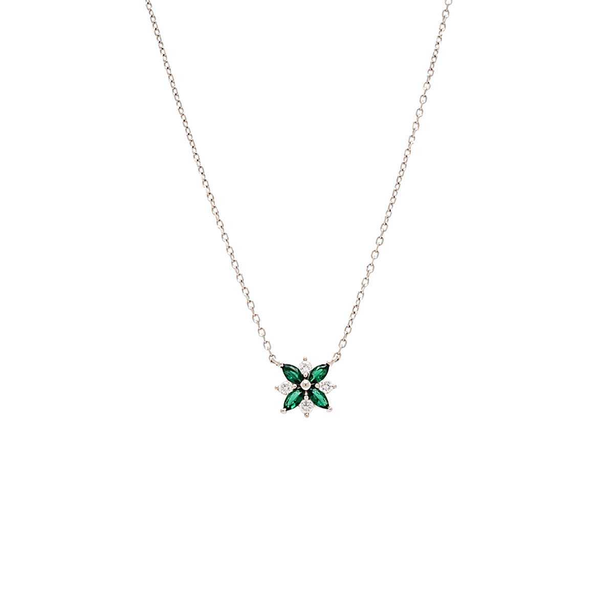 Κολλιέ Ασημένιο με ορυκτές πέτρες